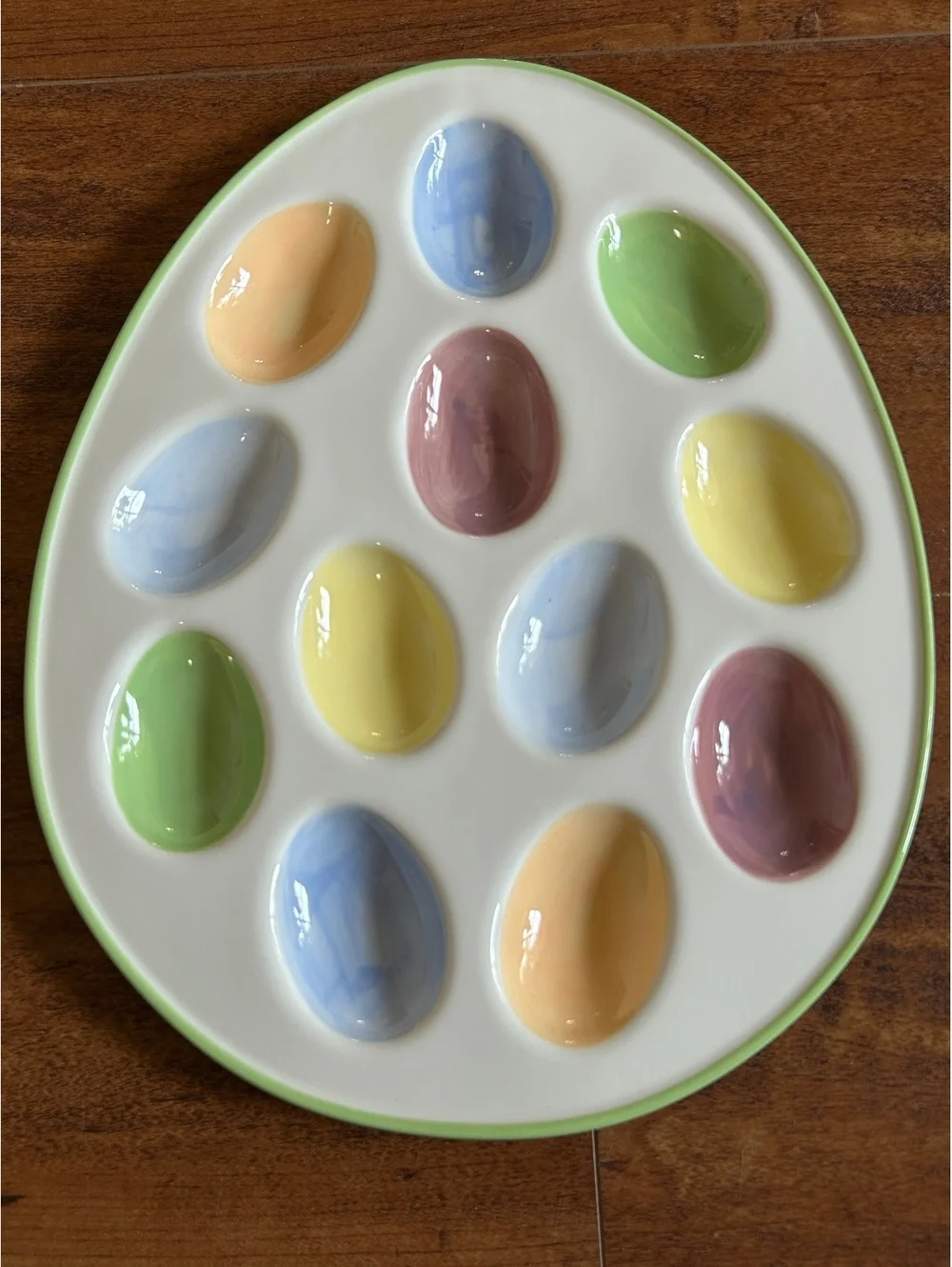 Ceramic Easter Egg Platter Serving Tray